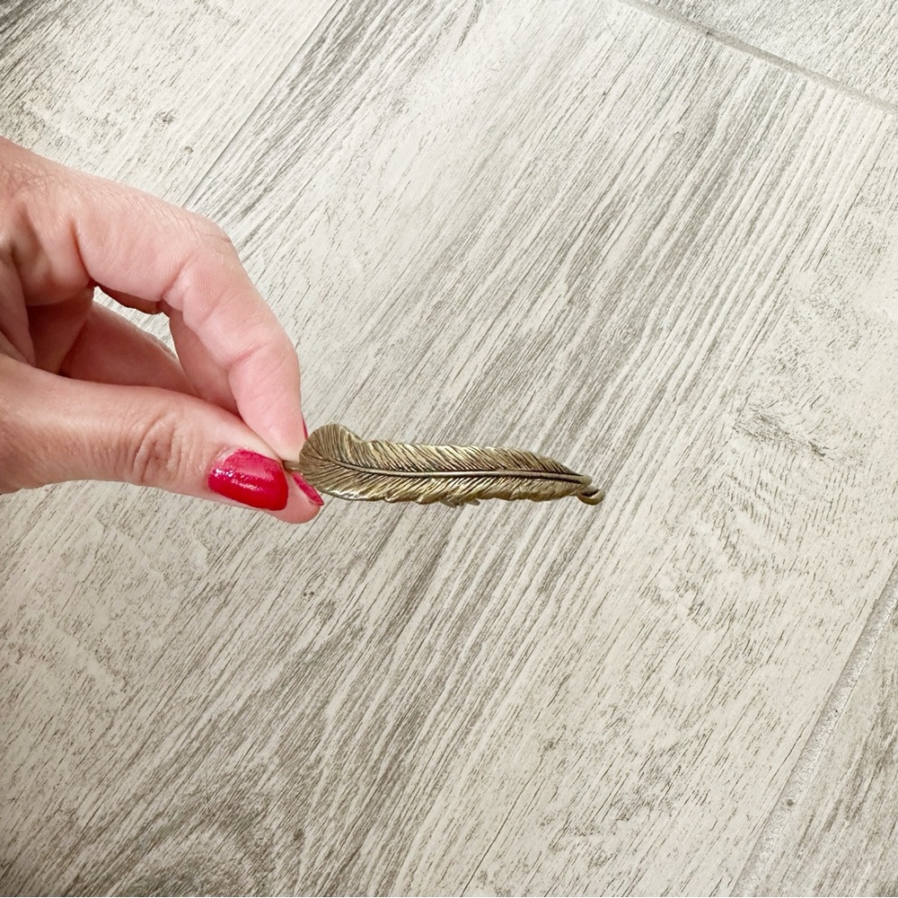 Alex and Ani Gold Feather Slider Bracelet